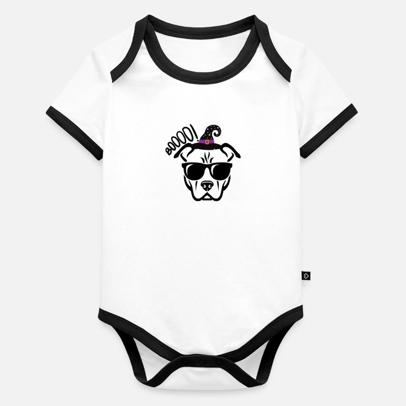 Helloween Booh Baby Bio-Kurzarm-Kontrastbody