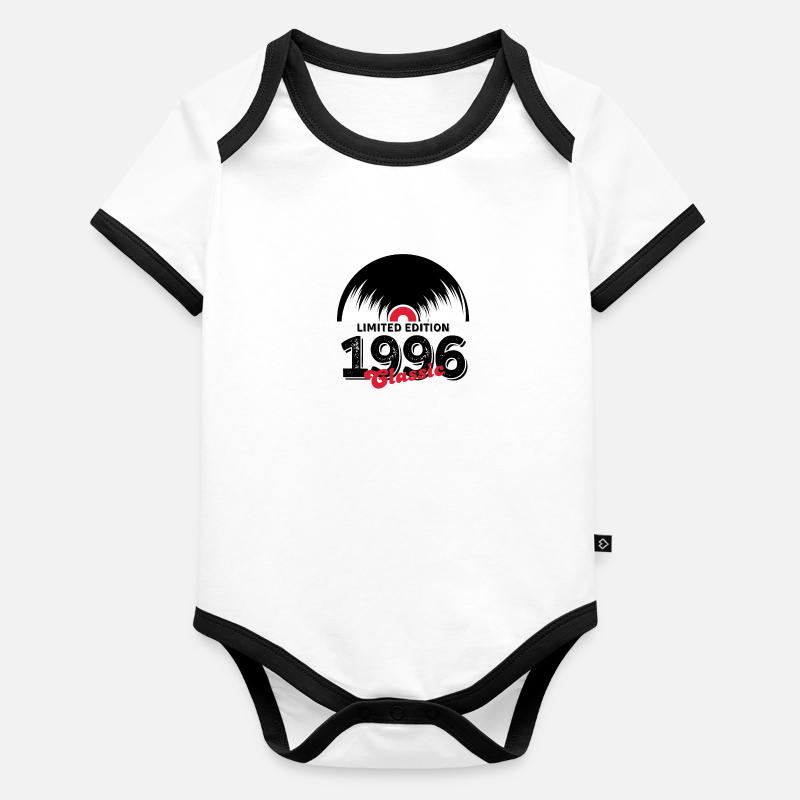Limitierte Auflage 1996 Klassisches Vinyl Baby Bio-Kurzarm-Kontrastbody