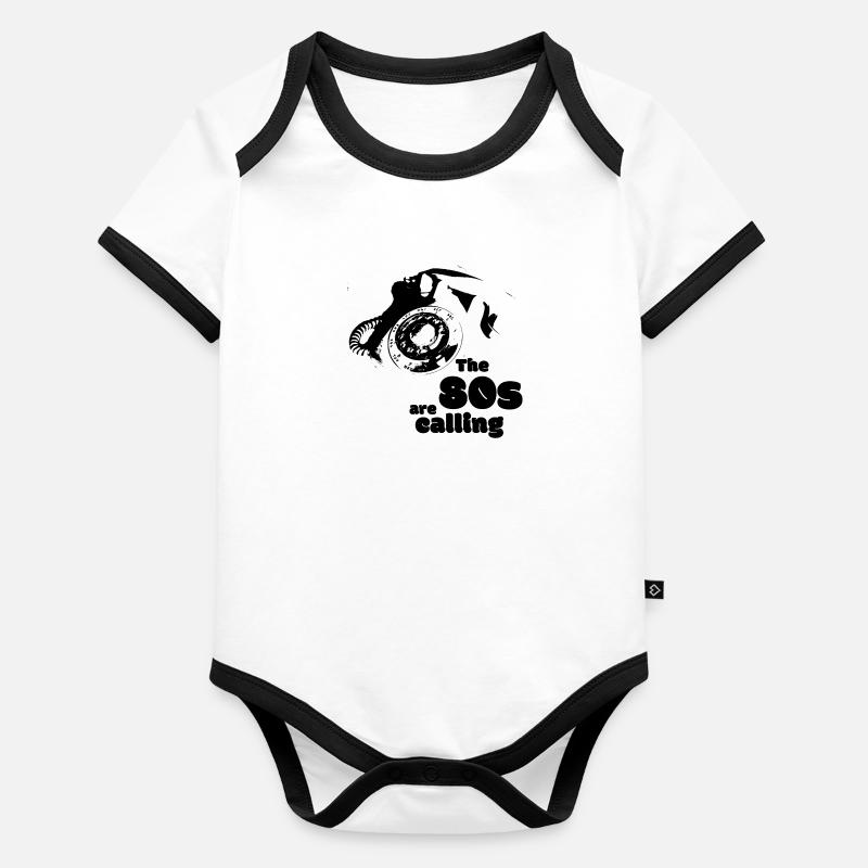 the 80s are calling - S/W style Baby Bio-Kurzarm-Kontrastbody