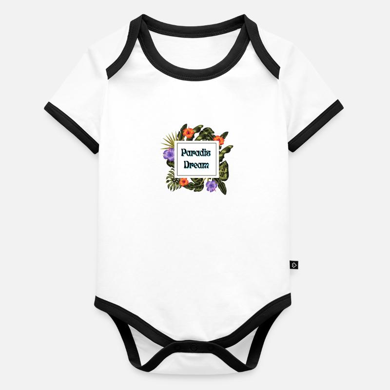 Paradis dream Body Bébé bio contrasté manches courtes
