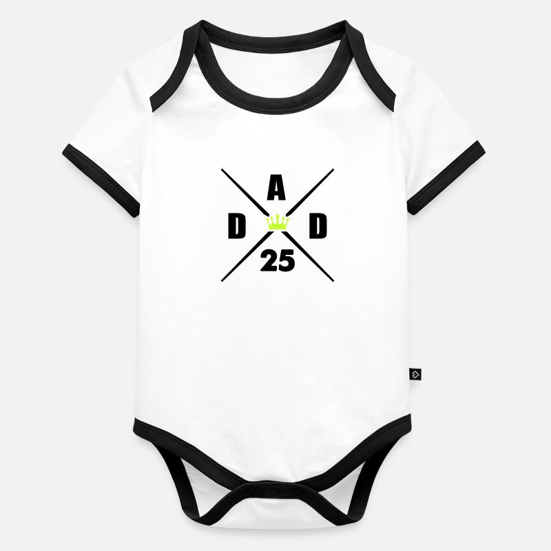 dad 25 Organic Baby Contrasting Bodysuit