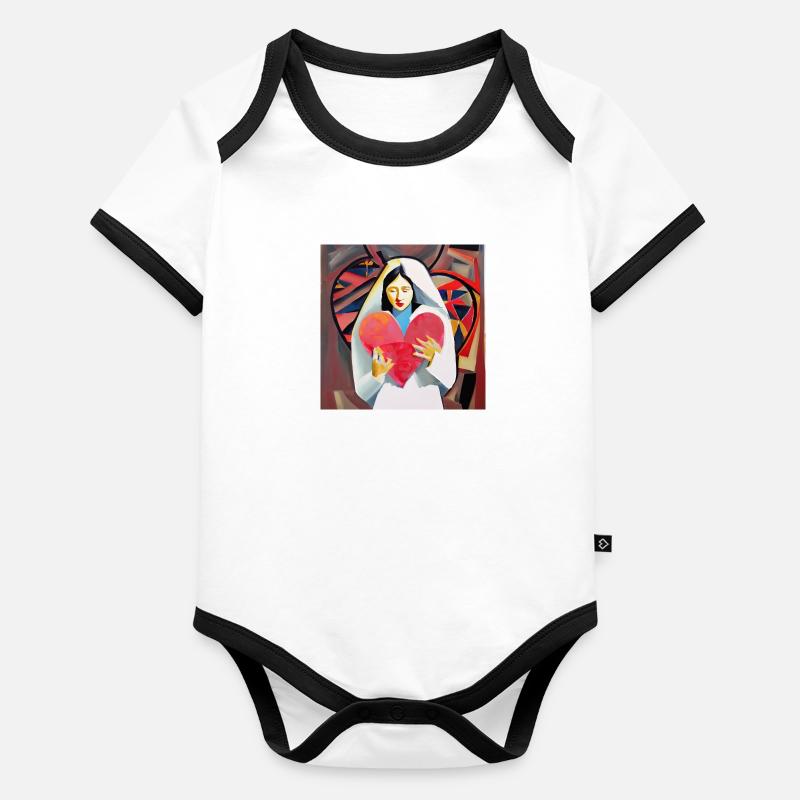 Geschenk Baby Bio-Kurzarm-Kontrastbody