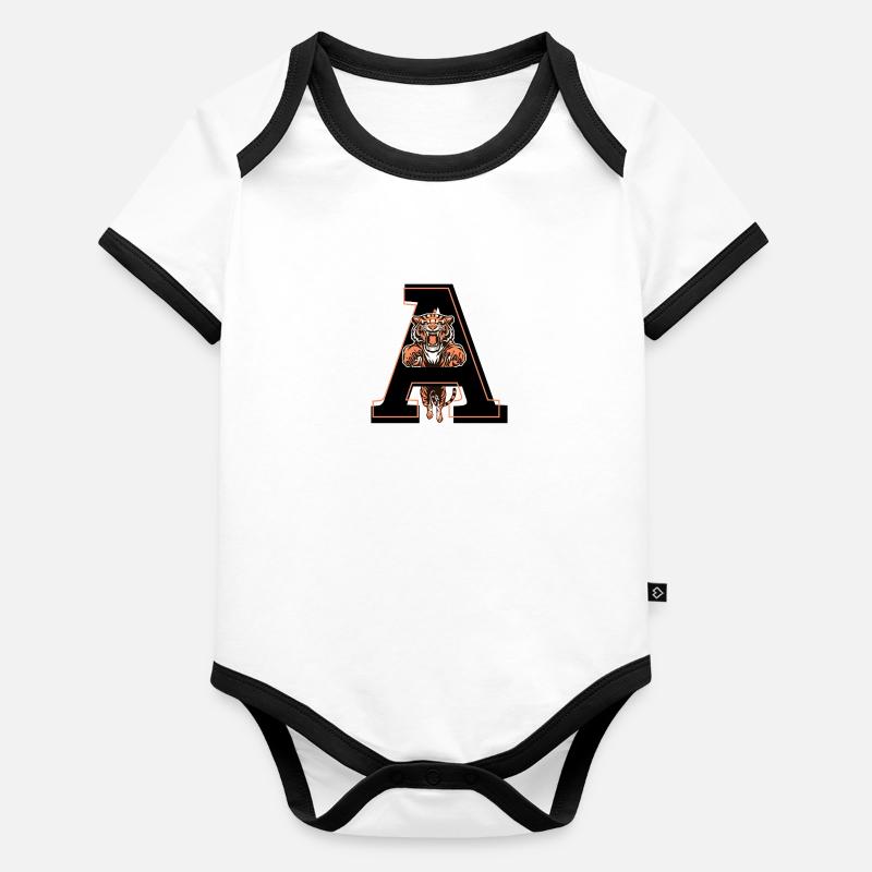 Letter to tiger - gift idea Organic Baby Contrasting Bodysuit