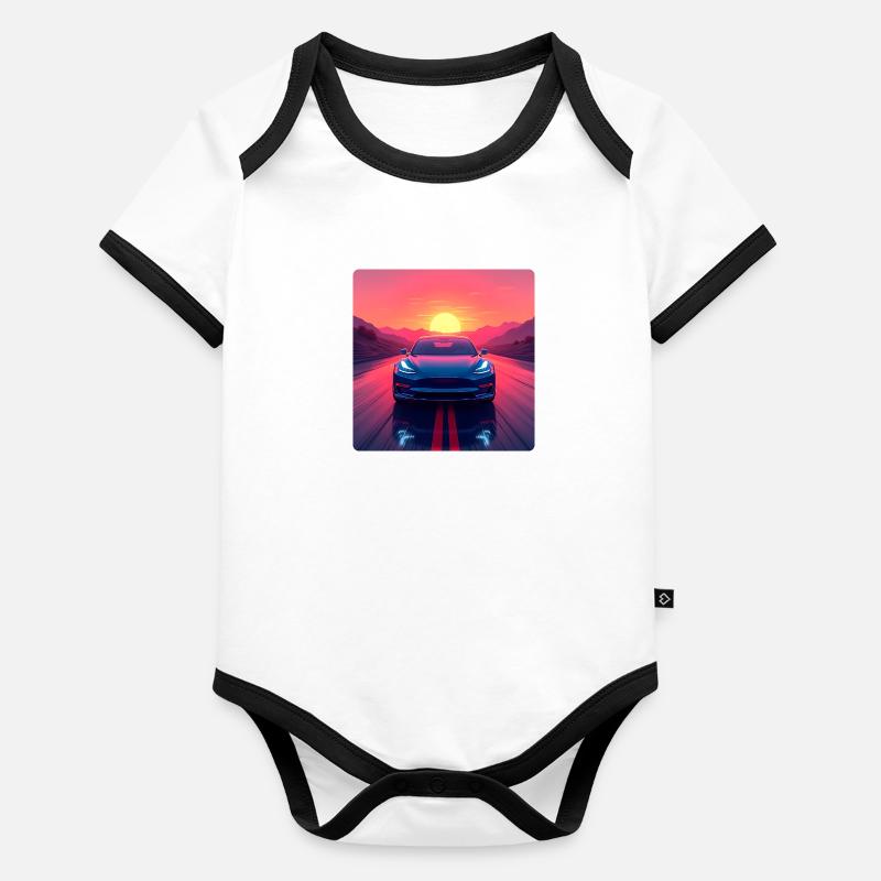 Electric Highway Organic Baby Contrasting Bodysuit