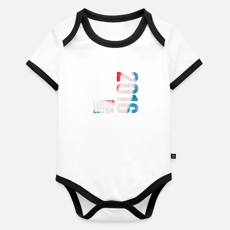 2016 Limited Edition Geburtstagsgeschenk 2016 Baby Bio-Kurzarm-Kontrastbody