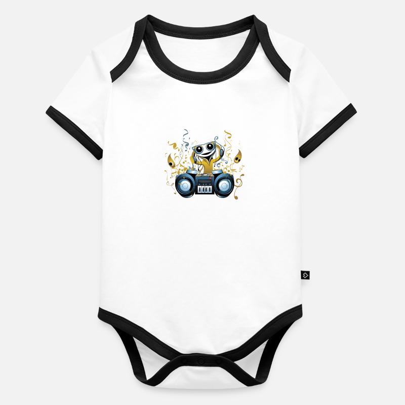 Das Aquatic Bash Baby Bio-Kurzarm-Kontrastbody