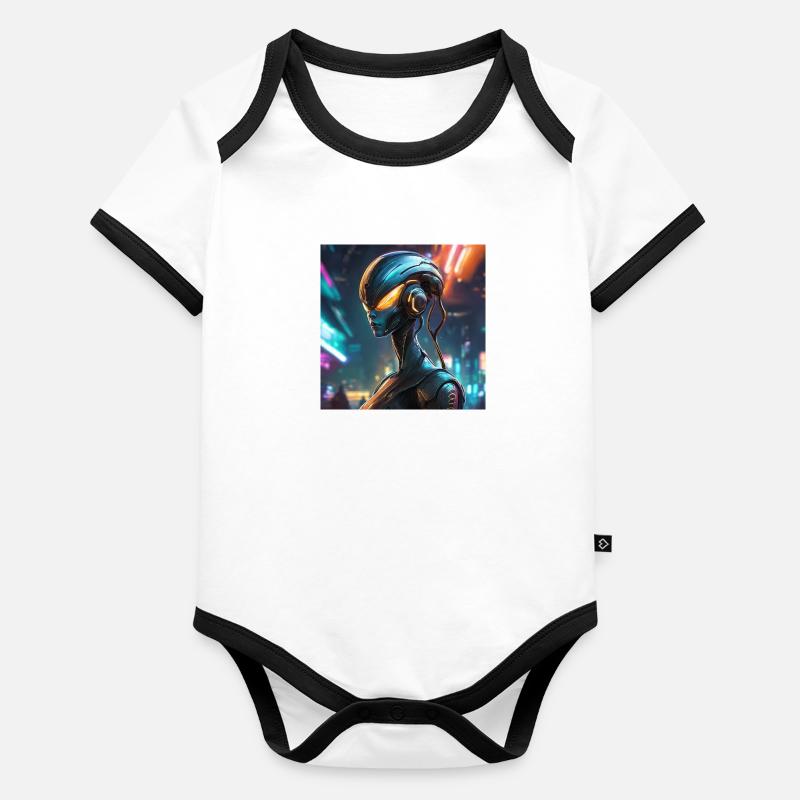 Alienware Baby Bio-Kurzarm-Kontrastbody