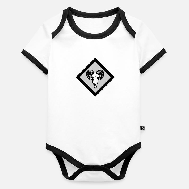 Gotland Body Bébé bio contrasté manches courtes