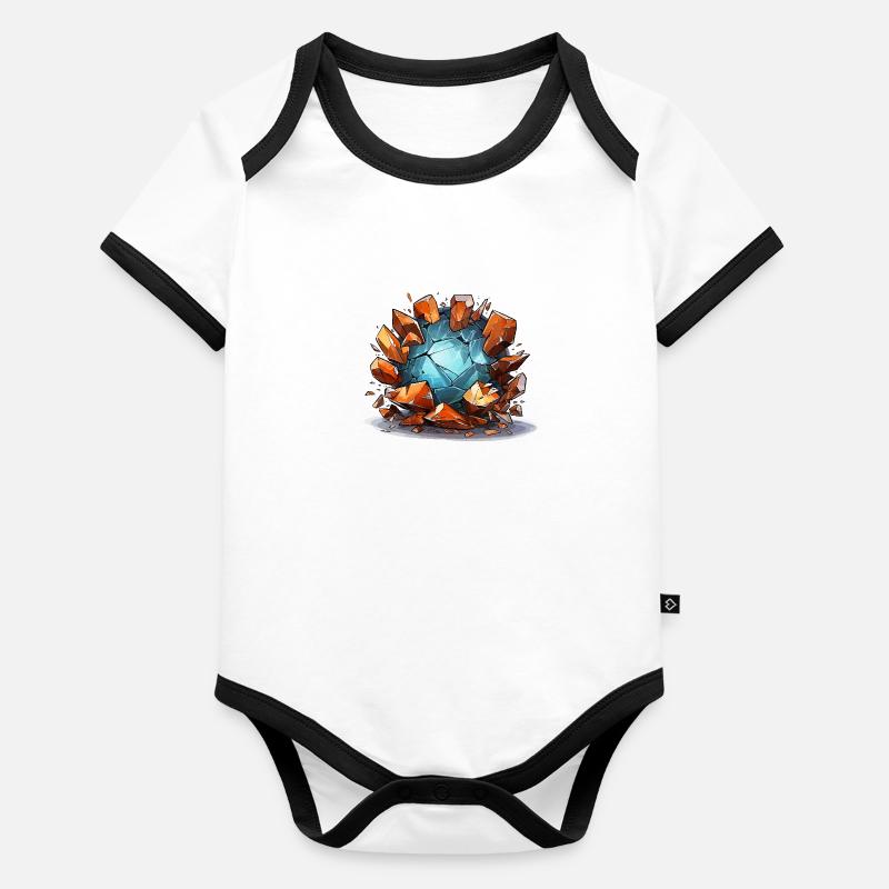 Fragmented Boundaries Organic Baby Contrasting Bodysuit