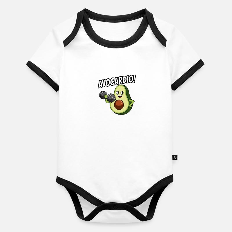 Avo Cardio Body Bébé bio contrasté manches courtes