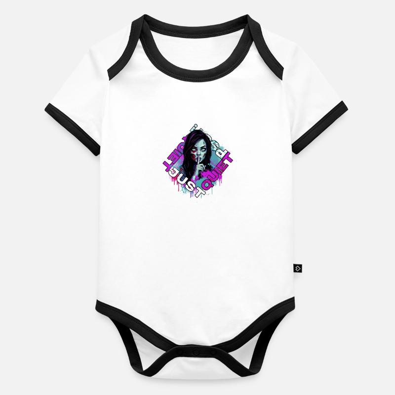 JustBeQuiet - EnrolDesign Body Bébé bio contrasté manches courtes