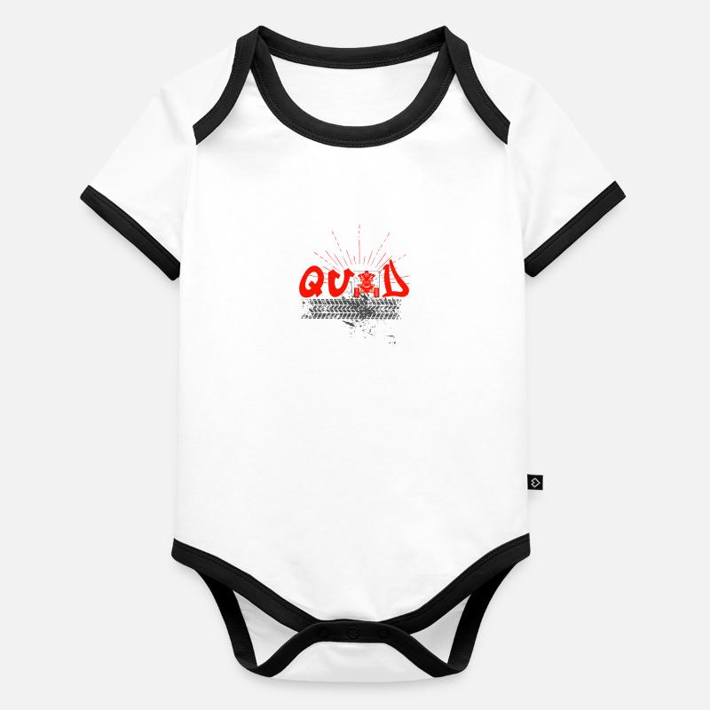 Quad Body Bébé bio contrasté manches courtes