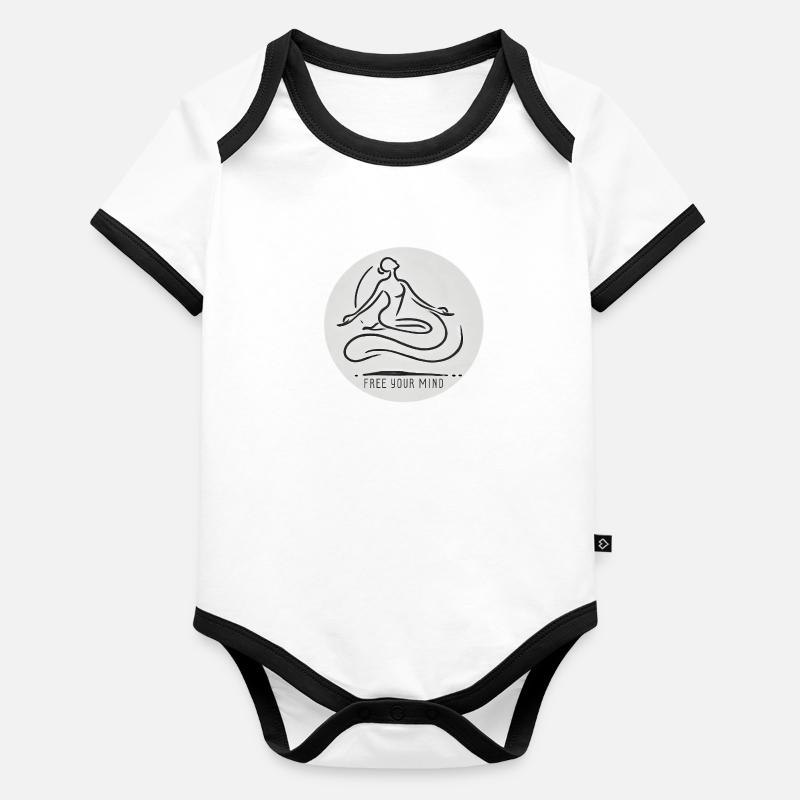 free your mind Baby Bio-Kurzarm-Kontrastbody