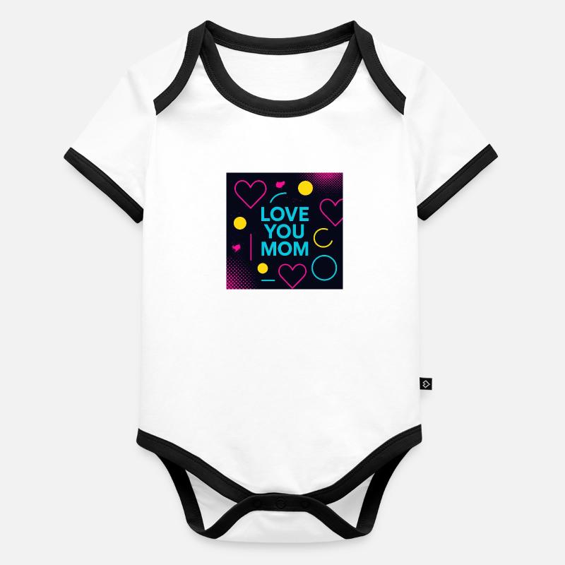 Verspielt und doch Trendie. Baby Bio-Kurzarm-Kontrastbody
