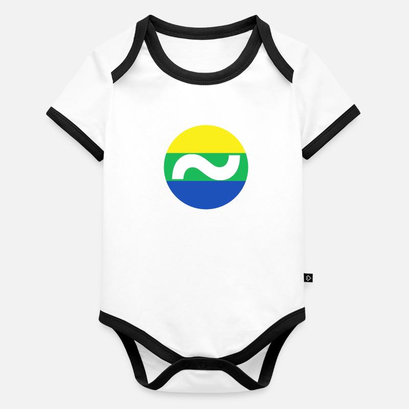 Wave Flag | ~NU relations | Vector Organic Baby Contrasting Bodysuit