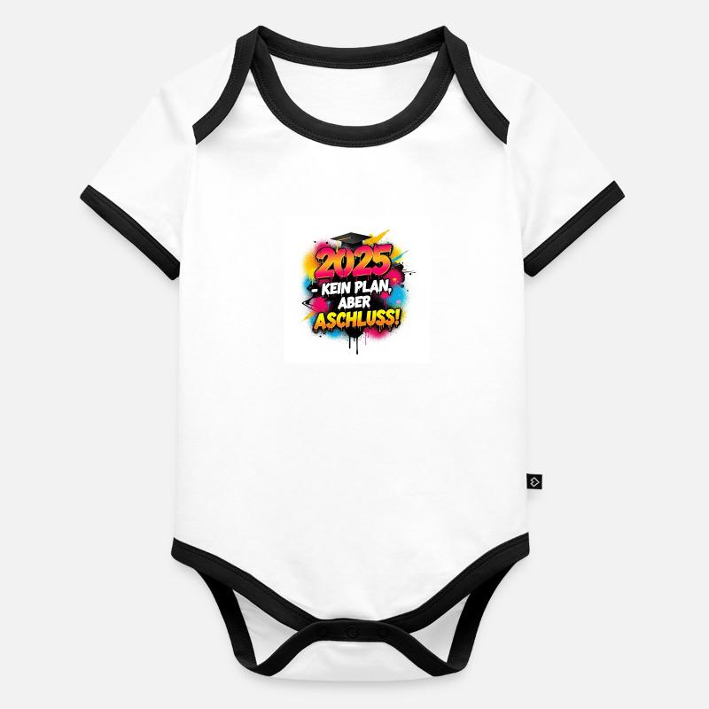 Stylisches Abschluss 2025 Design – Perfekt Baby Bio-Kurzarm-Kontrastbody