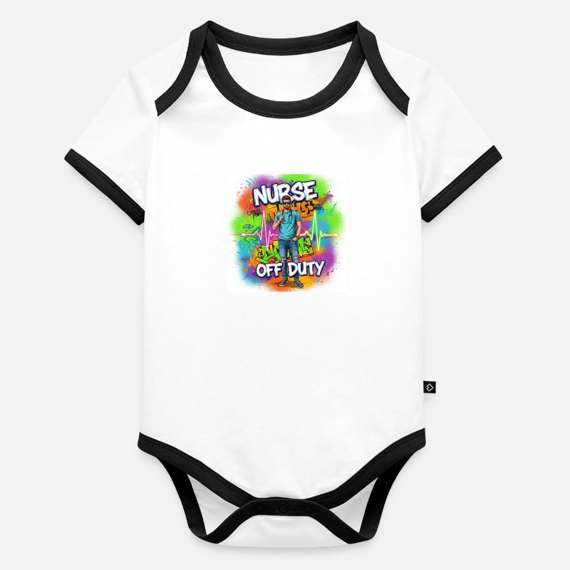 Chemise préférée de l’infirmière Body Bébé bio contrasté manches courtes