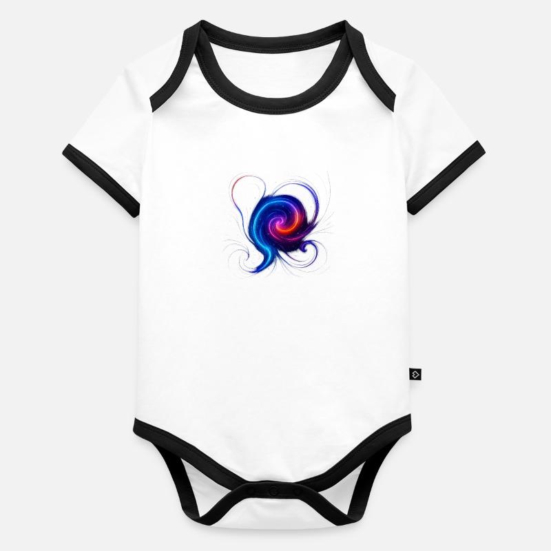 Cosmic Flow – eine Sammlung von lebendigen, galaktischen Baby Bio-Kurzarm-Kontrastbody