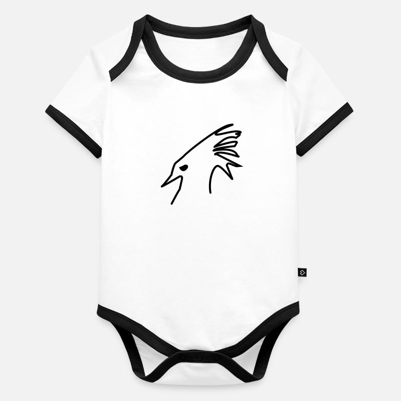 cagou Body Bébé bio contrasté manches courtes
