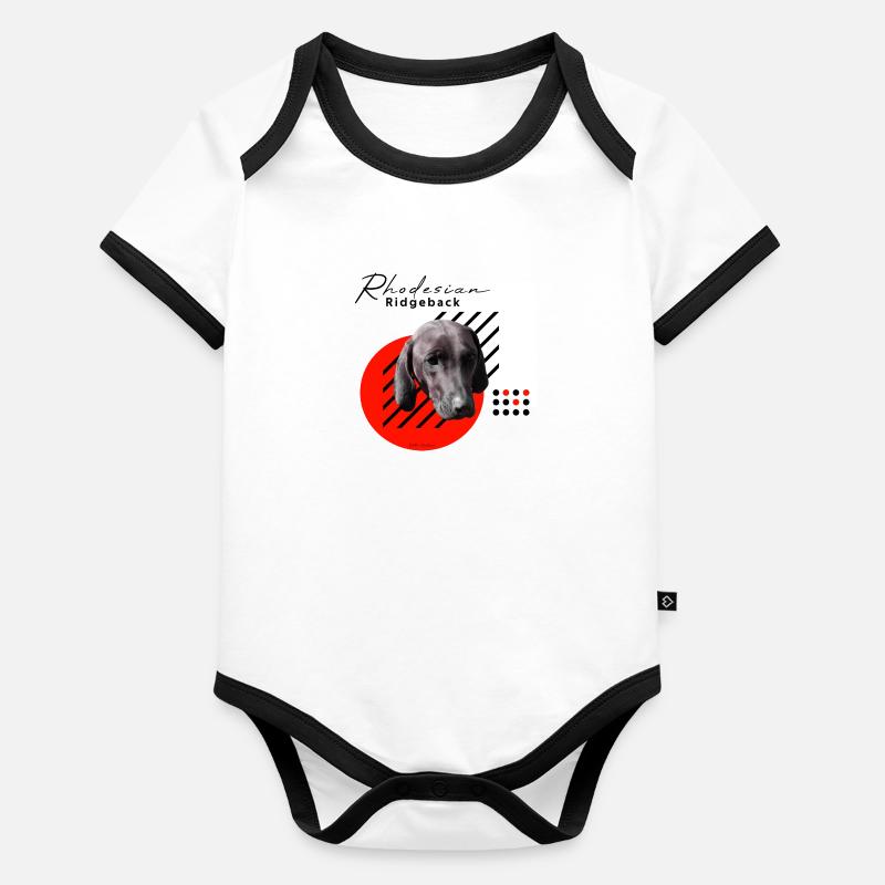 RR / Rhodesian Ridgeback Baby Bio-Kurzarm-Kontrastbody