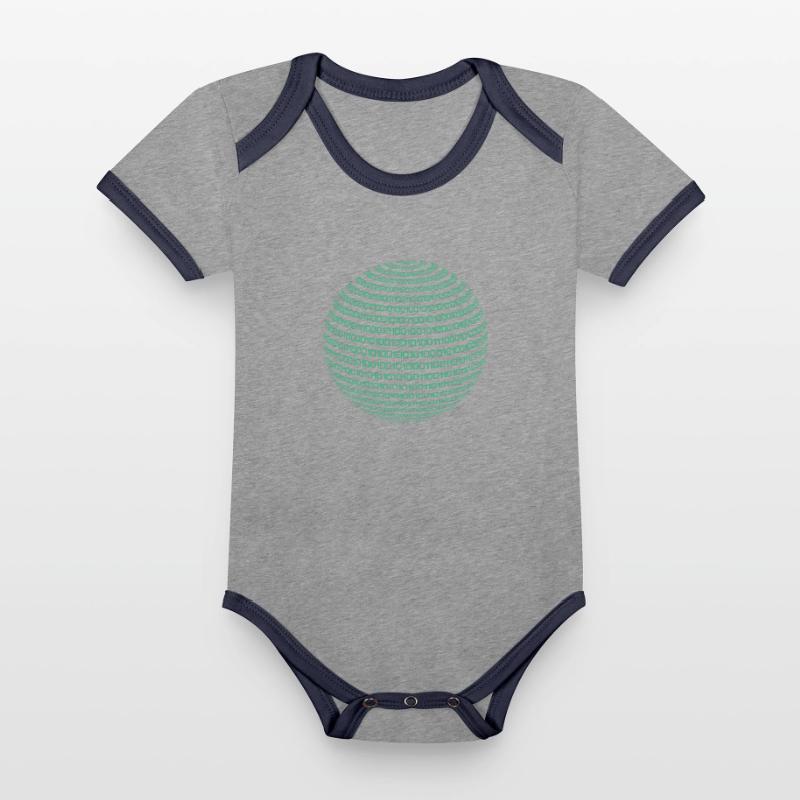 Binärcode Code Informatik Nerd Student Geschenk Baby Bio-Kurzarm-Kontrastbody