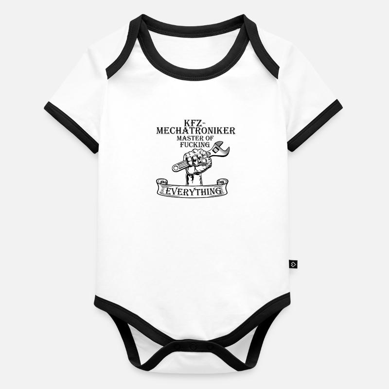KFZ Mechatroniker Baby Bio-Kurzarm-Kontrastbody