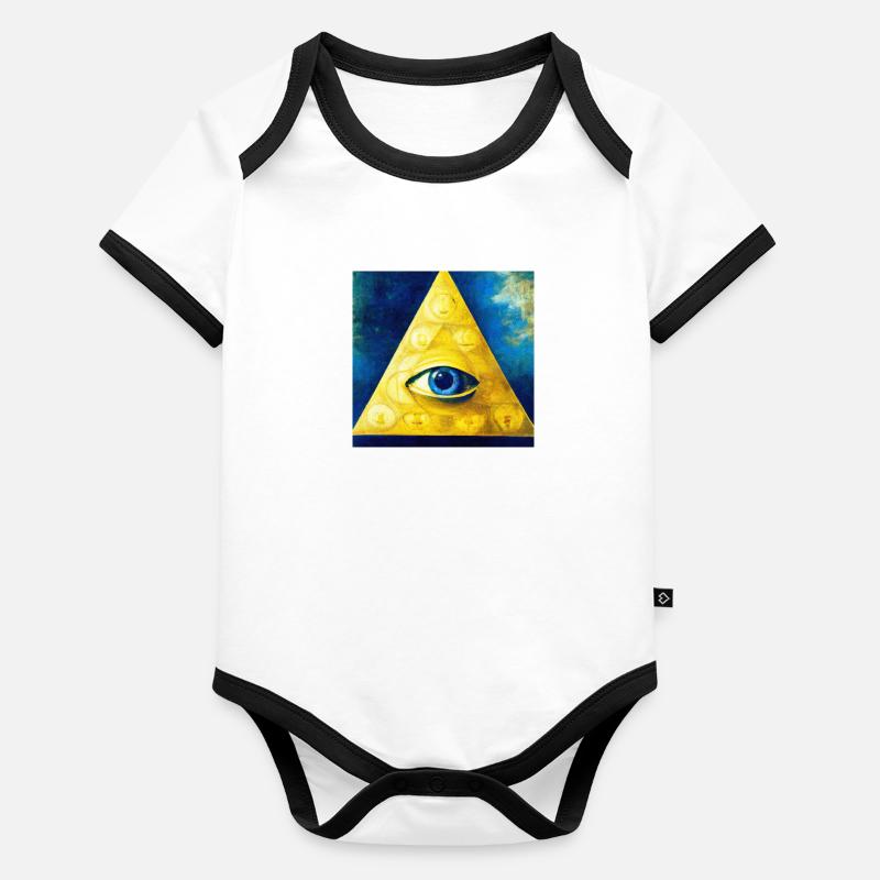 All Seeing Eye Organic Baby Contrasting Bodysuit