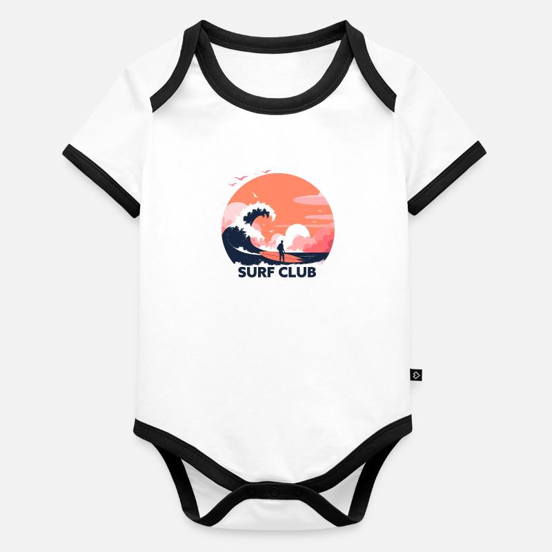 SurfSimplicity: Elegant surfers Organic Baby Contrasting Bodysuit