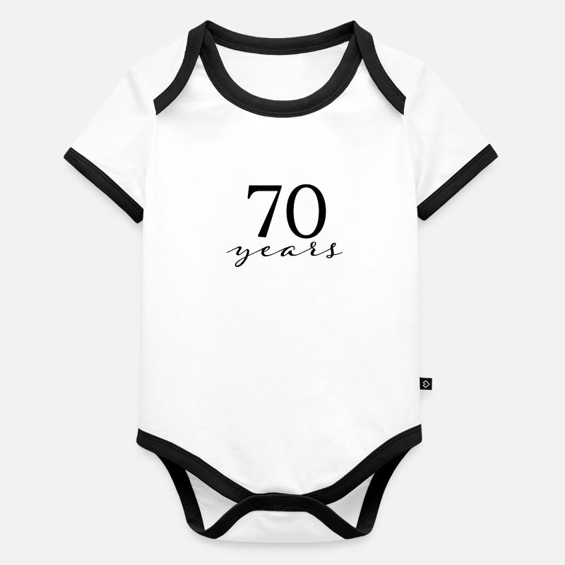 70 Jahre Baby Bio-Kurzarm-Kontrastbody