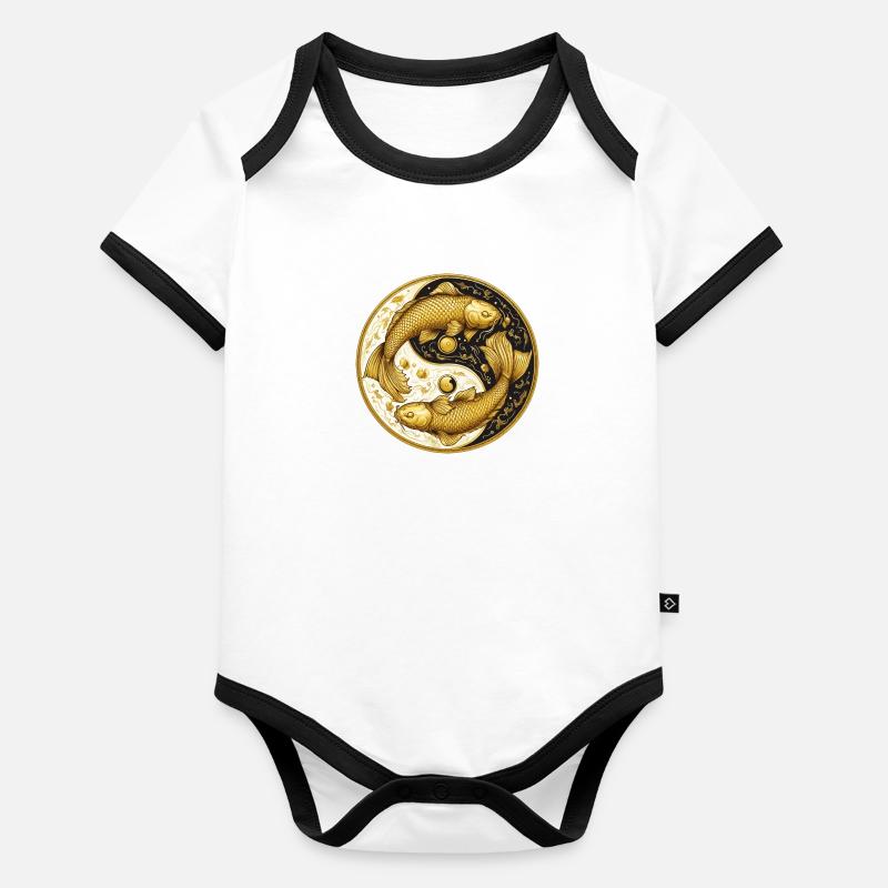 Ying Yang Body Bébé bio contrasté manches courtes