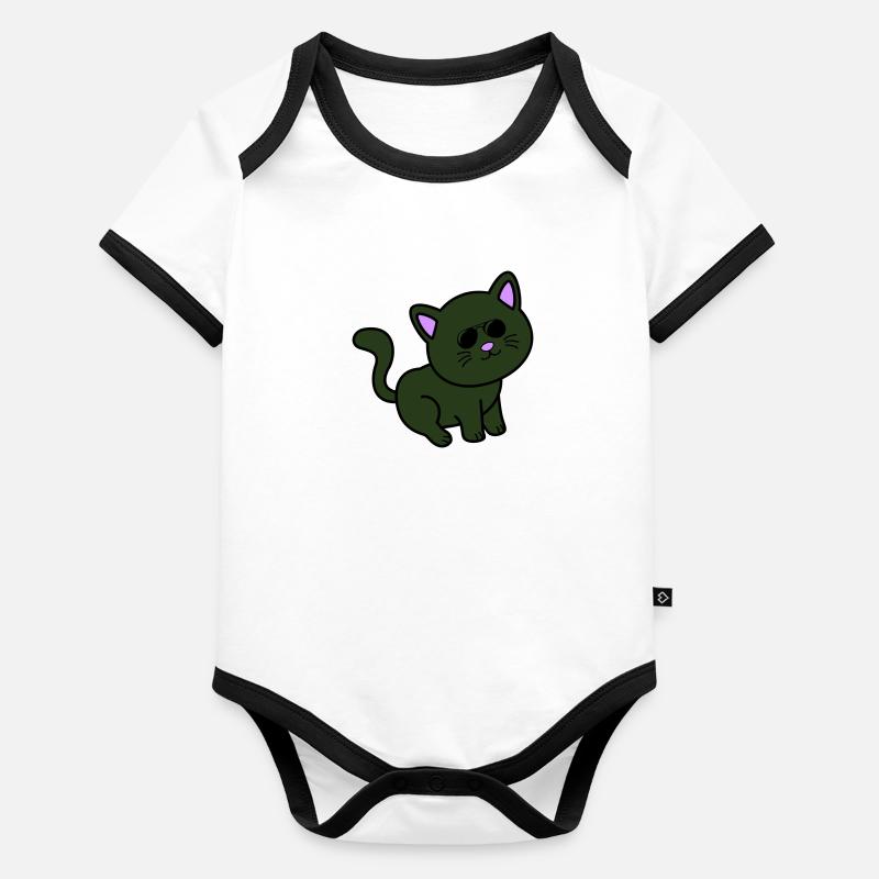 cool cat Baby Bio-Kurzarm-Kontrastbody