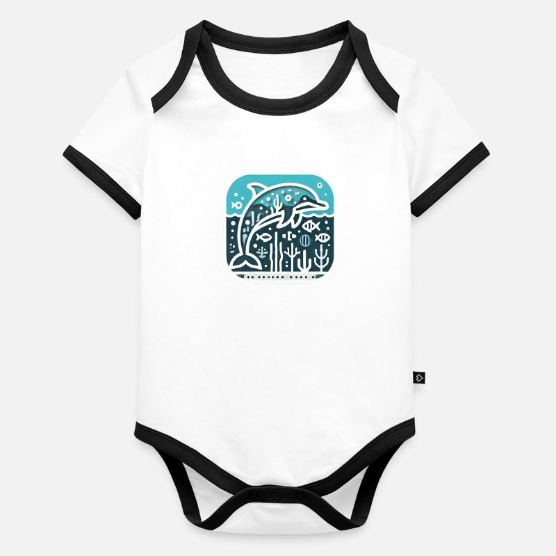 Walfisch Baby Bio-Kurzarm-Kontrastbody