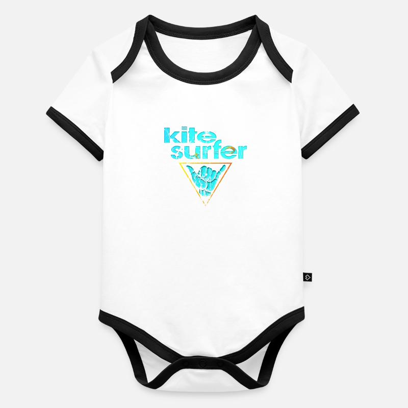 Kitesurfers Organic Baby Contrasting Bodysuit