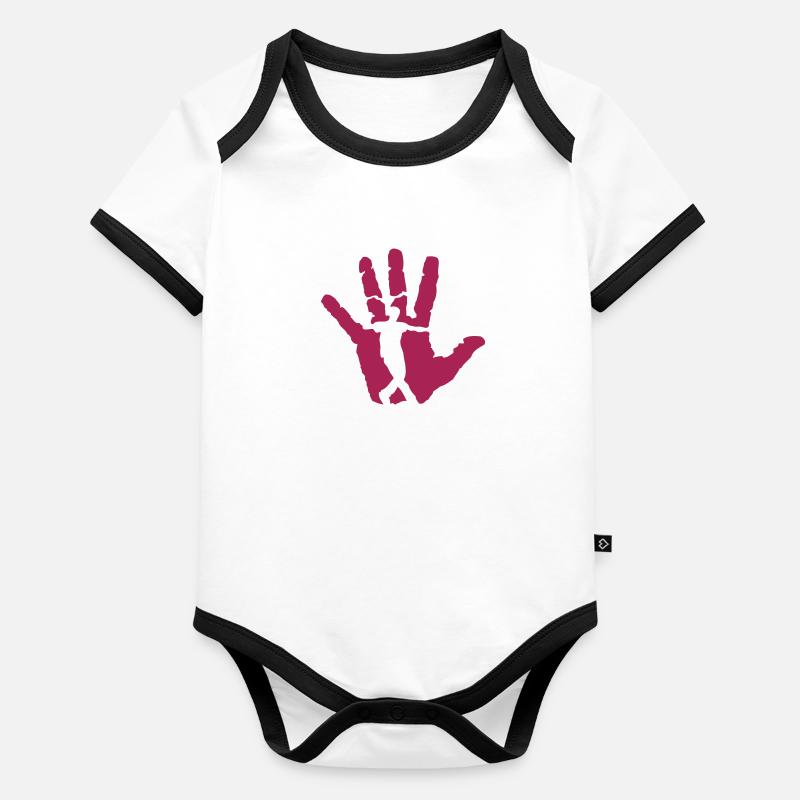 main roller Organic Baby Contrasting Bodysuit
