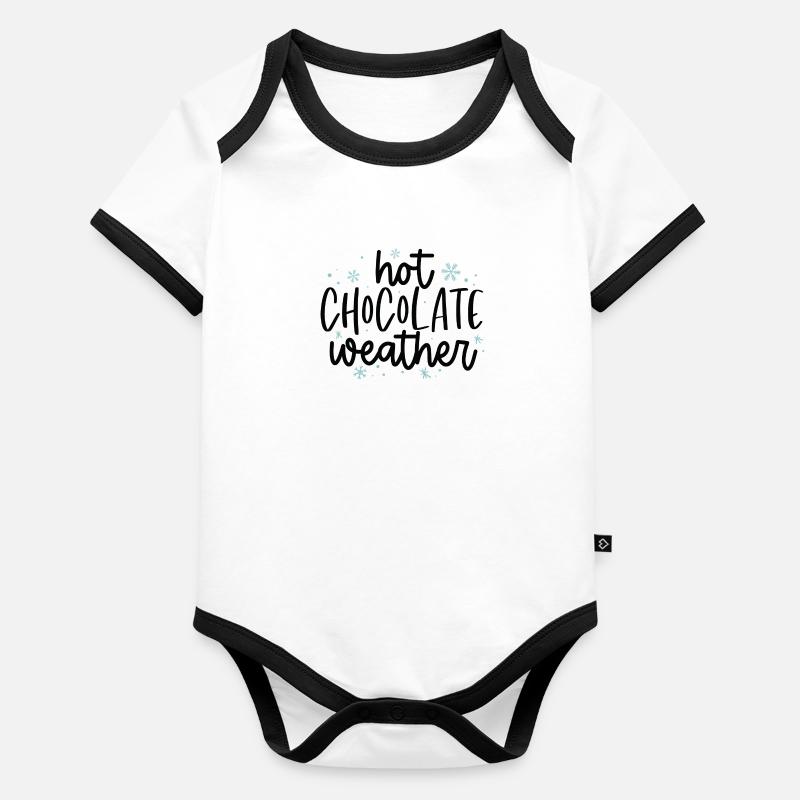 Hot Chocolate Weather Baby Bio-Kurzarm-Kontrastbody