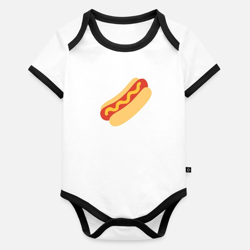 HOT-DOG Body Bébé bio contrasté manches courtes