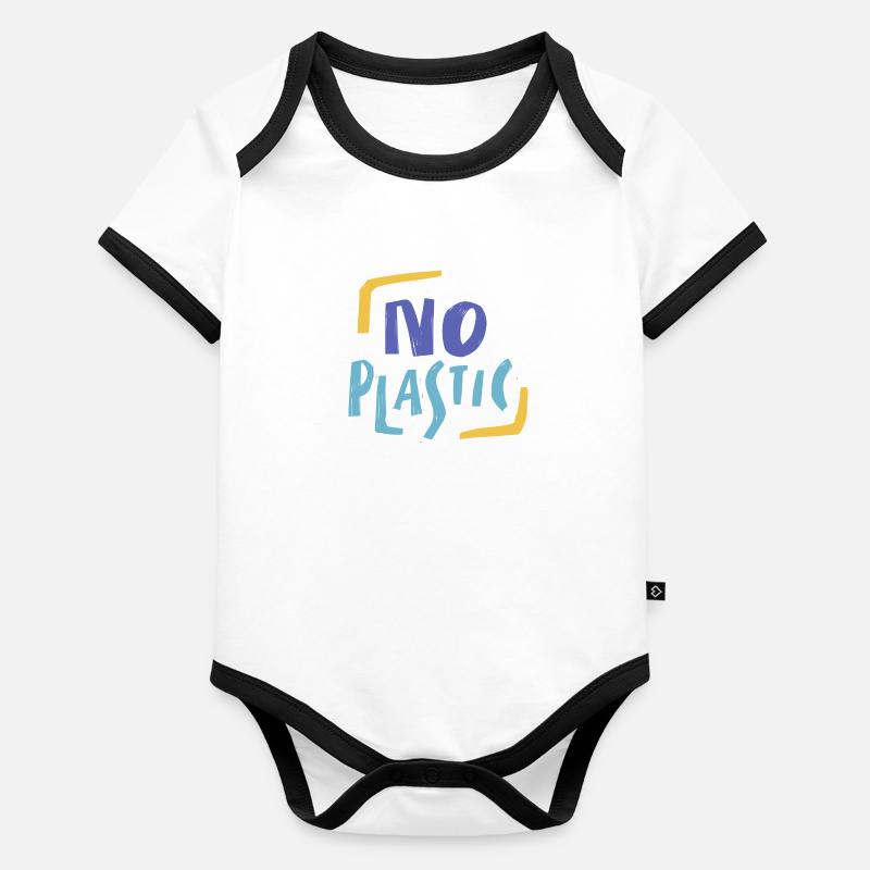 pas de plastique Body Bébé bio contrasté manches courtes