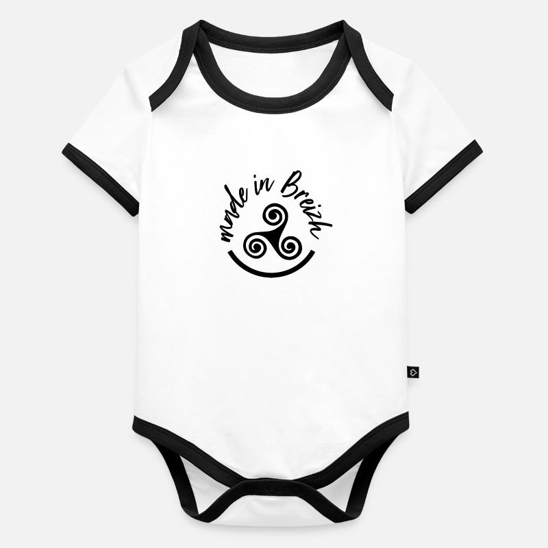 made in breizh Body Bébé bio contrasté manches courtes