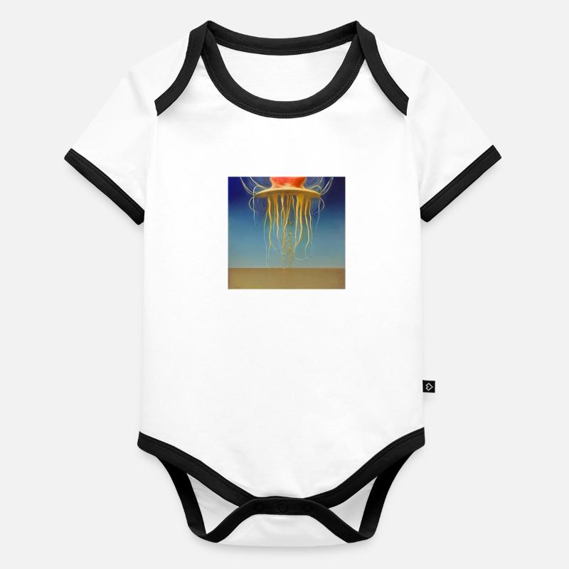 Surface jellyfish Organic Baby Contrasting Bodysuit