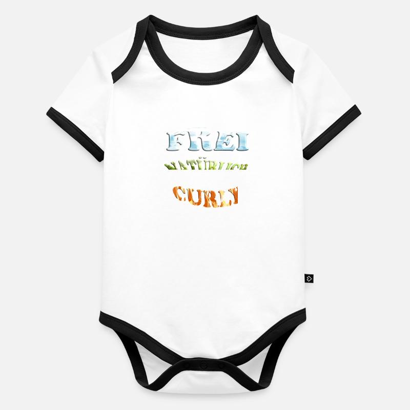 Frei Natürlich Curly Baby Bio-Kurzarm-Kontrastbody