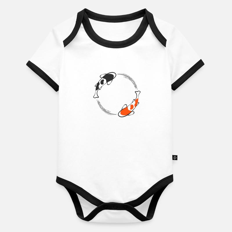 Koi Fish Organic Baby Contrasting Bodysuit
