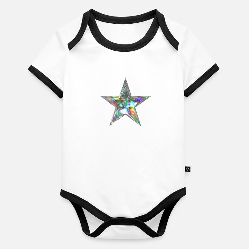 Stern Baby Bio-Kurzarm-Kontrastbody