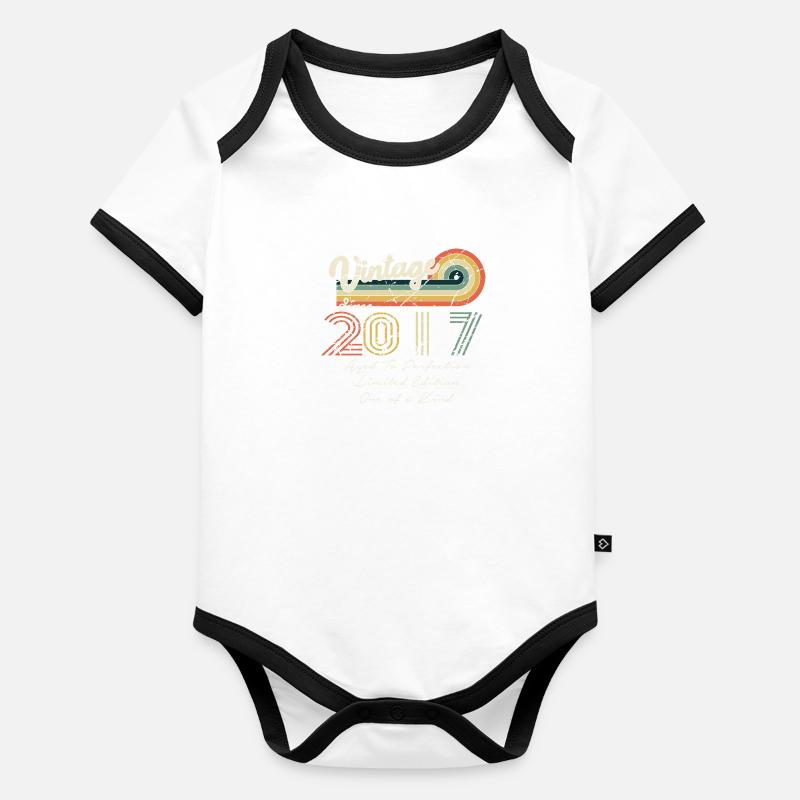 2017 Vintage Classic 2017 Organic Baby Contrasting Bodysuit