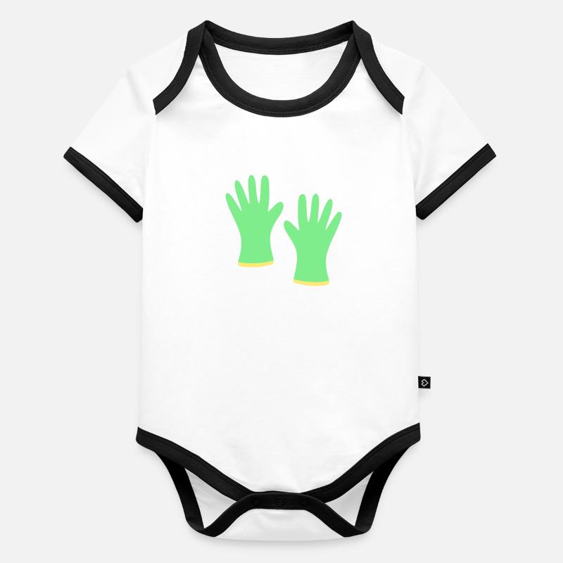 Gants de jardinage Body Bébé bio contrasté manches courtes