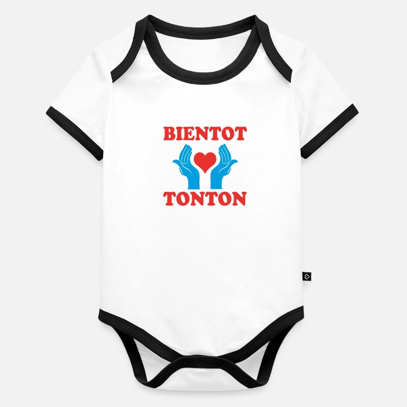 BIENTOT TONTON Body Bébé bio contrasté manches courtes