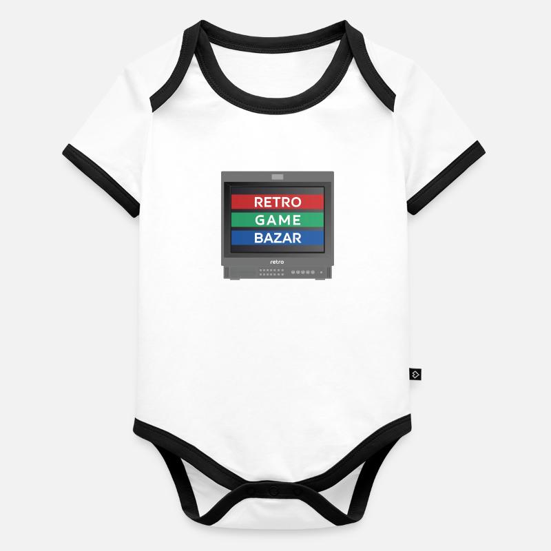 PVM Lover - RetroGameBazar Body Bébé bio contrasté manches courtes