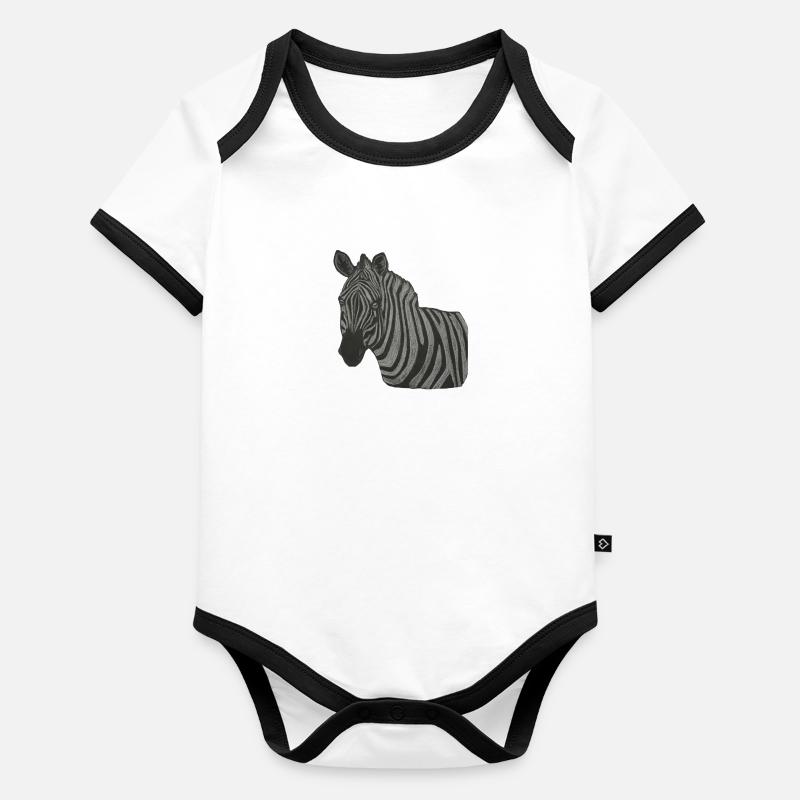 Zebra Organic Baby Contrasting Bodysuit