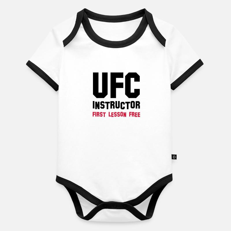 ufc instructor Body Bébé bio contrasté manches courtes