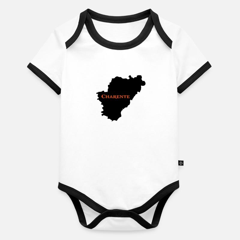 charente Body Bébé bio contrasté manches courtes