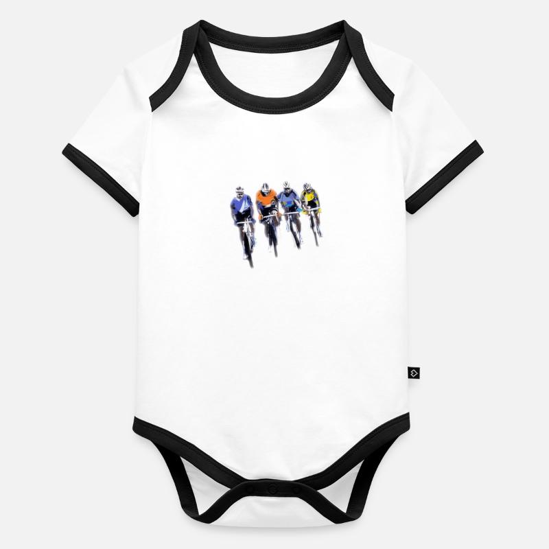 Radfahrer Baby Bio-Kurzarm-Kontrastbody